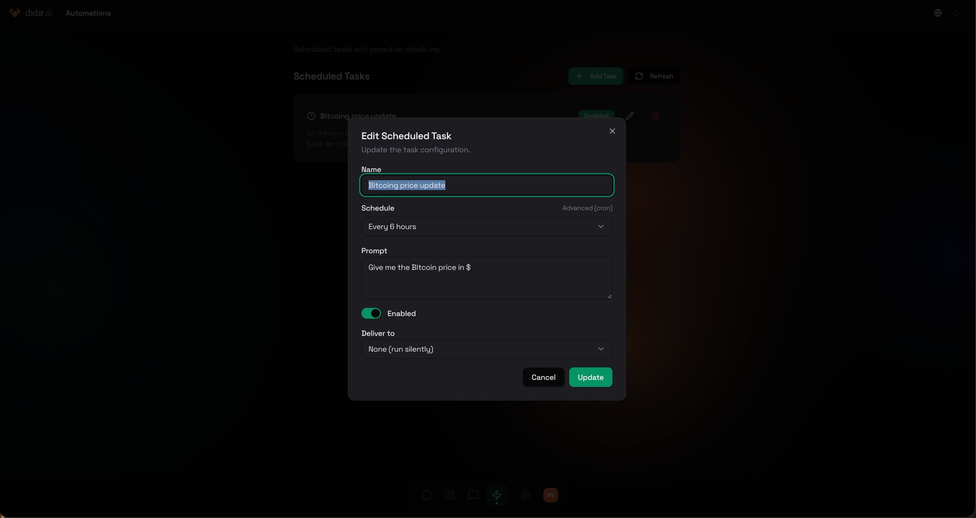 Edit task form